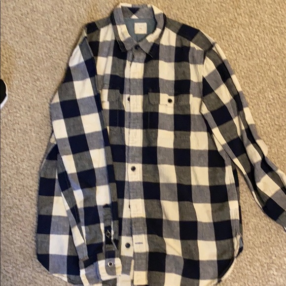 Gap, men’s button down, cotton, navy and white - Picture 1 of 2